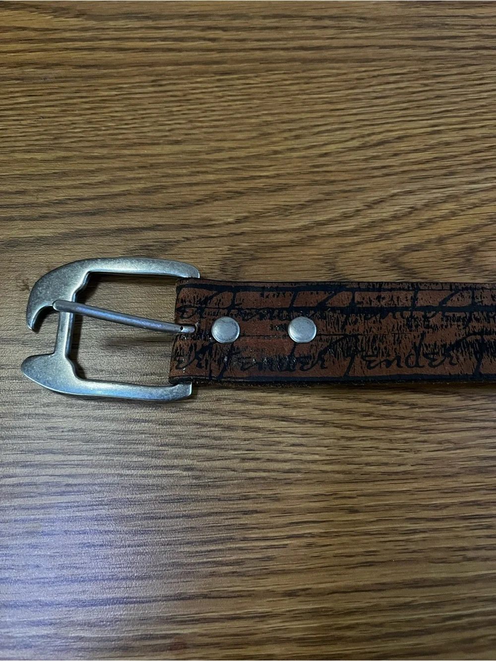 Fender Men's Brown Patterned Leather Belt Size 40